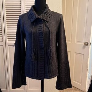 Caslon Charcoal Knit Jacket